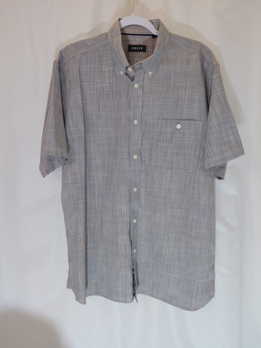 NWOT Orvis Sz L Wrinkle Free EZ Cool Short-Sleeve Button-Down